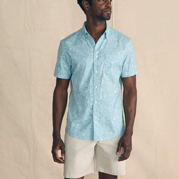 Movement™ Short-Sleeve Shirt - Blue Wave Botanic