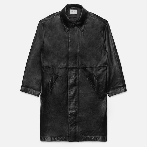 Leather Parka -- Black