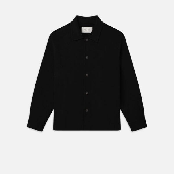 Double Face Shirt Jacket -- Black