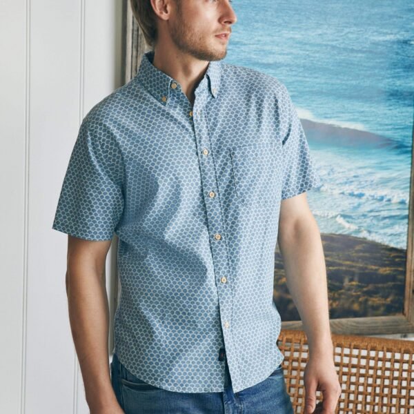 Short-Sleeve Stretch Playa Shirt - Fishscale Redux